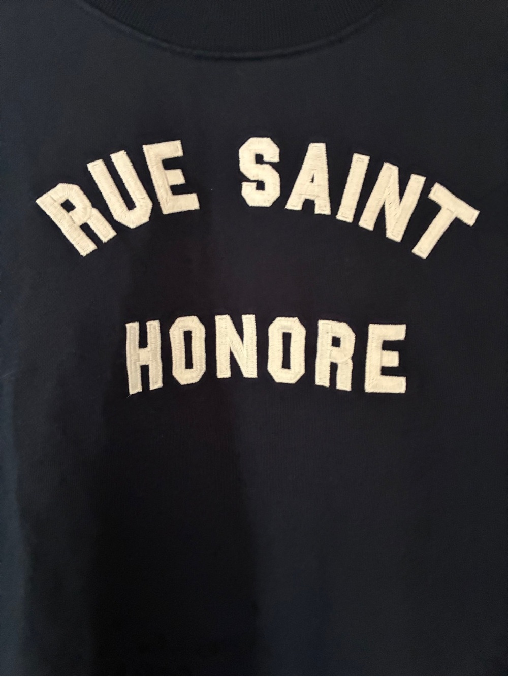 Like new Loft Parisian Sweatshirt Navy "Rue Saint Honore" Pullover Sz S - Picture 5 of 12